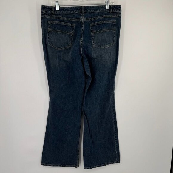 J. Jill Stretch Bootcut Jeans Size 16 Cotton & Spandex pockets med wash - Picture 8 of 10